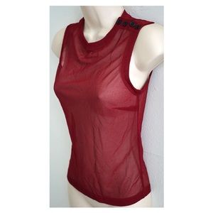 Dolce & Gabbana Japan red see-thru tank top